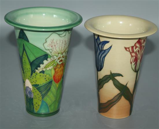 2 Sally Tuffin tapered floral vases